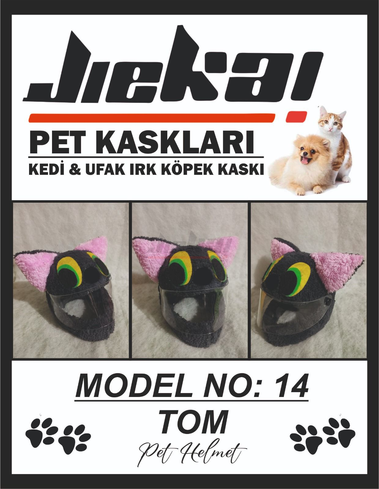 JİEKAİ K114 KEDİ VE KÖPEK KASKI MODEL: 14( KASK YERLİ ÜRETİM )