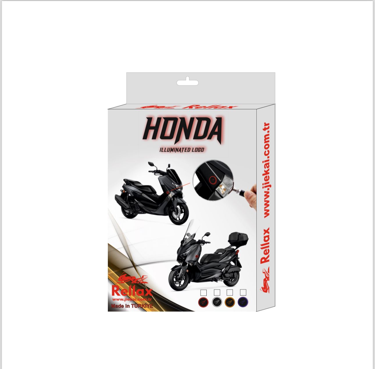 HONDA ışıklı LOGO / TURUNCU /