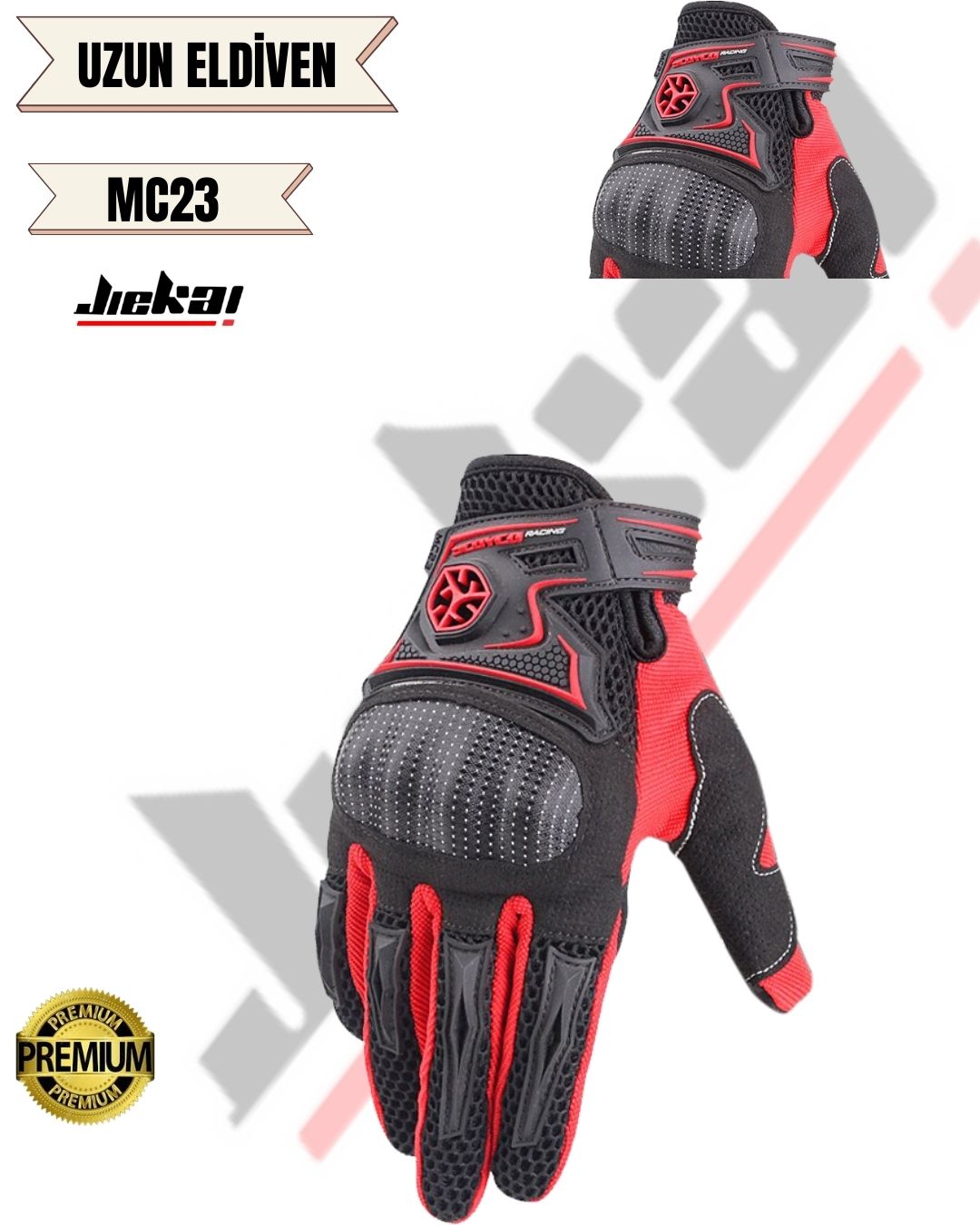MC23 UZUN ELDİVEN KIRMIZI