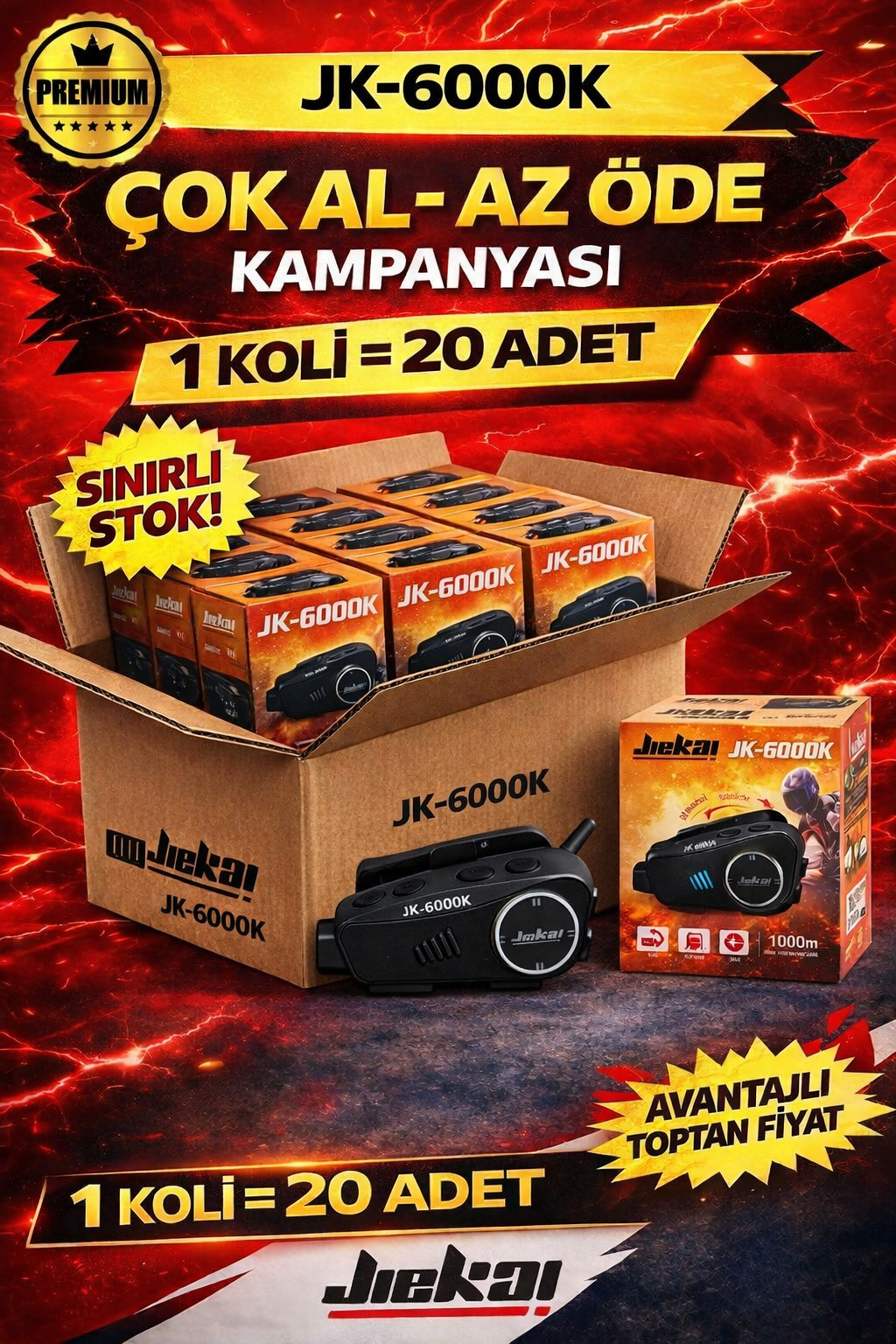 JİEKAİ BAYİLERİNE ÖZEL KAMPANYASI JK-6000K İNTERKOM (KOLİ FİYAT)