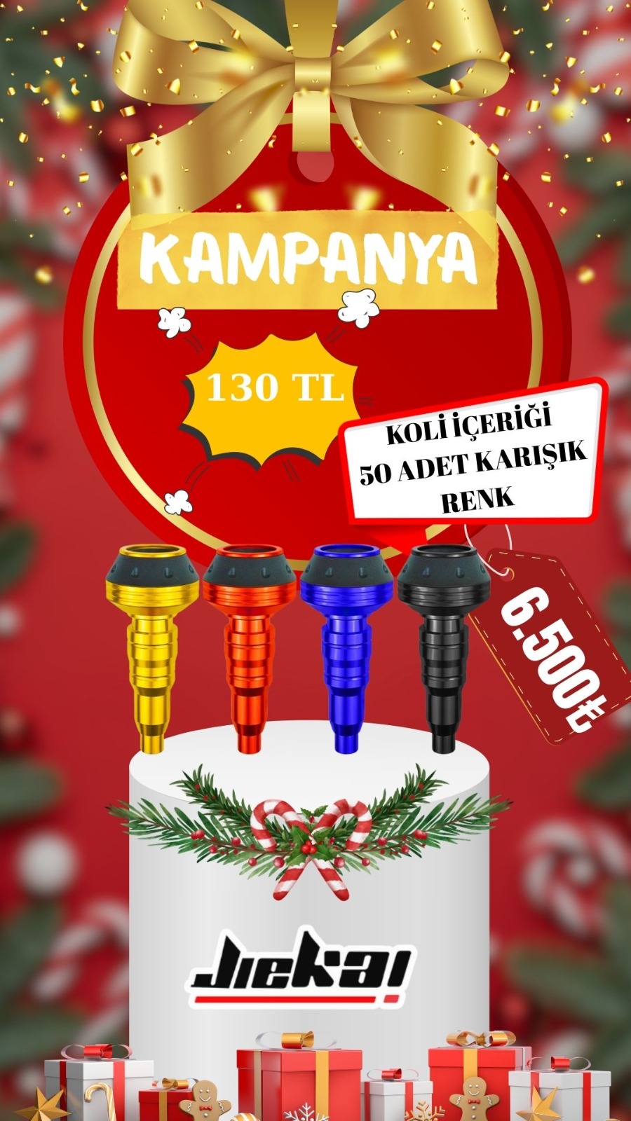 JİEKAİ YILBAŞI KAMPANYASI YP-04 RENKLİ KORUMA TAKOZU (KOLİ FİYAT)