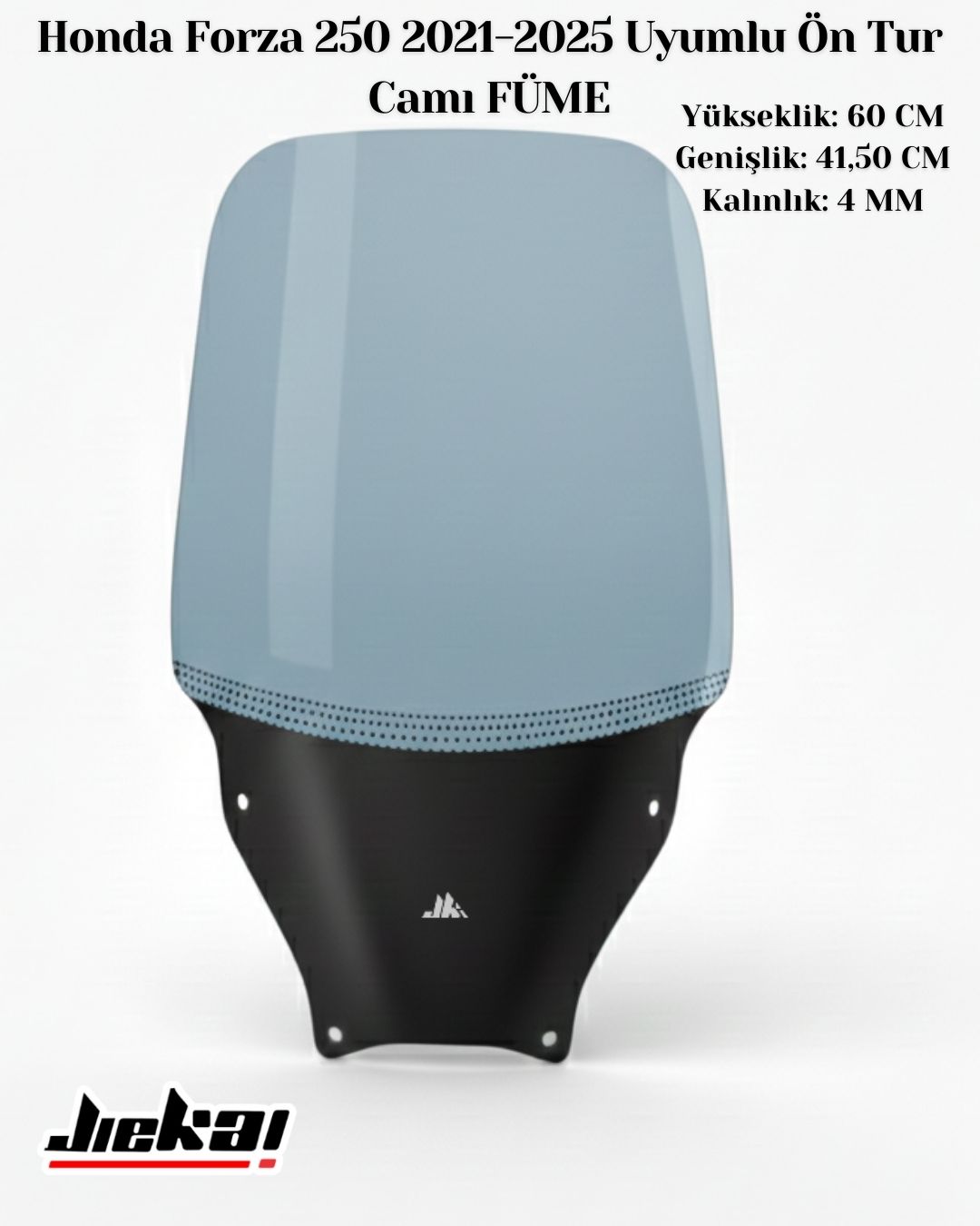 JİEKAİ  Honda Forza 250 2021-2025 Uyumlu Ön Tur Camı Füme