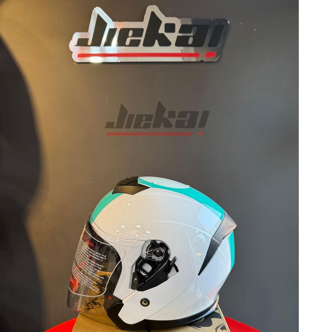 JİEKAİ YARIM KASK Y-2 GREEN GÜNEŞ VİZÖRLÜ