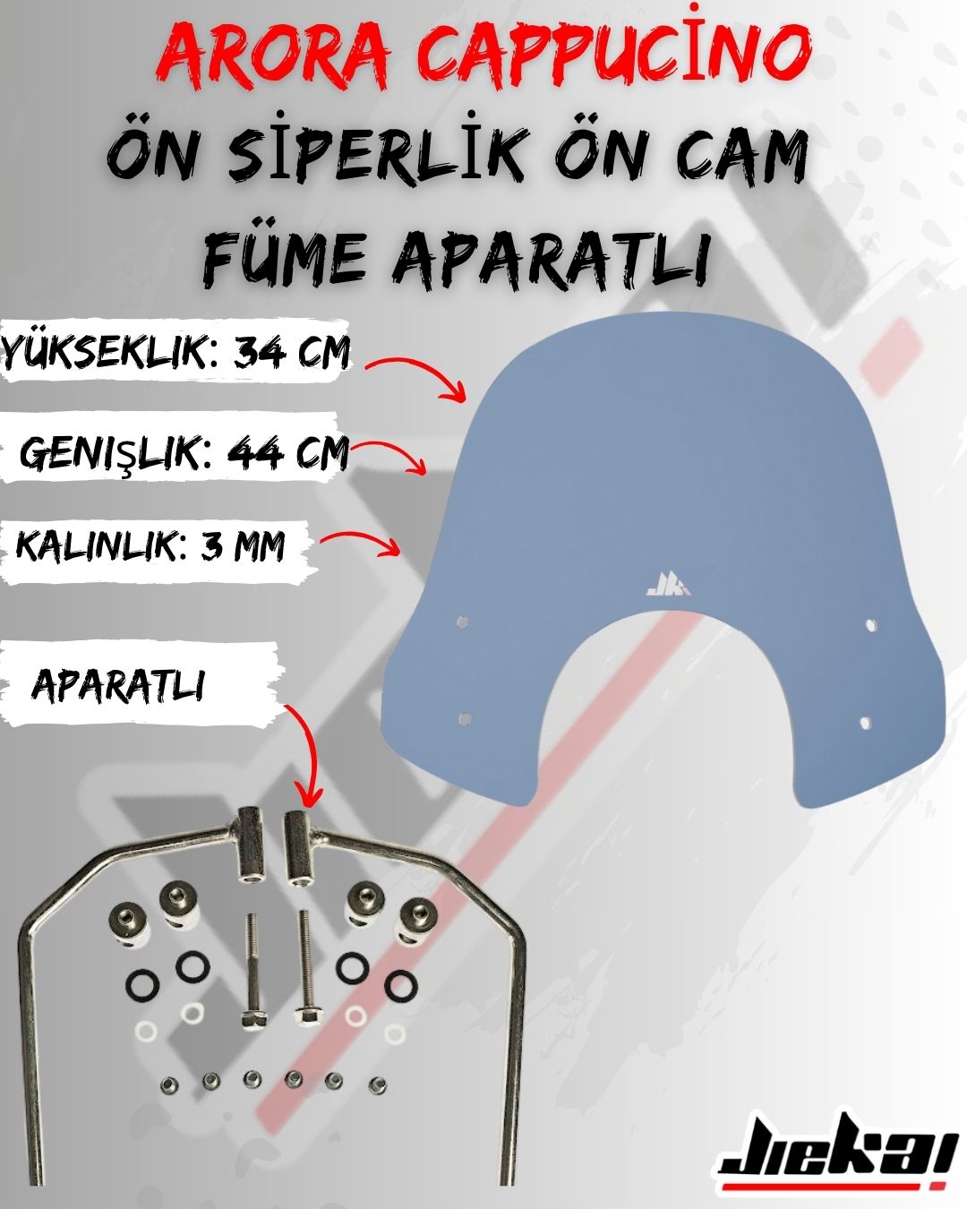 ARORA CAPPUCİNO SİYAH ÖN SİPERLİK ÖN CAM ALTTAN APARATLI