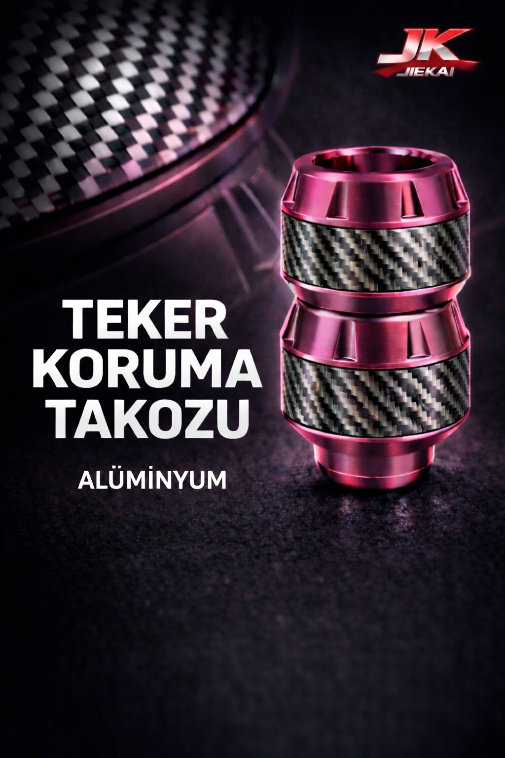 KB-37 RENKLİ ÖN TEKER TAKOZU *PEMBE* ÜNİVERSAL