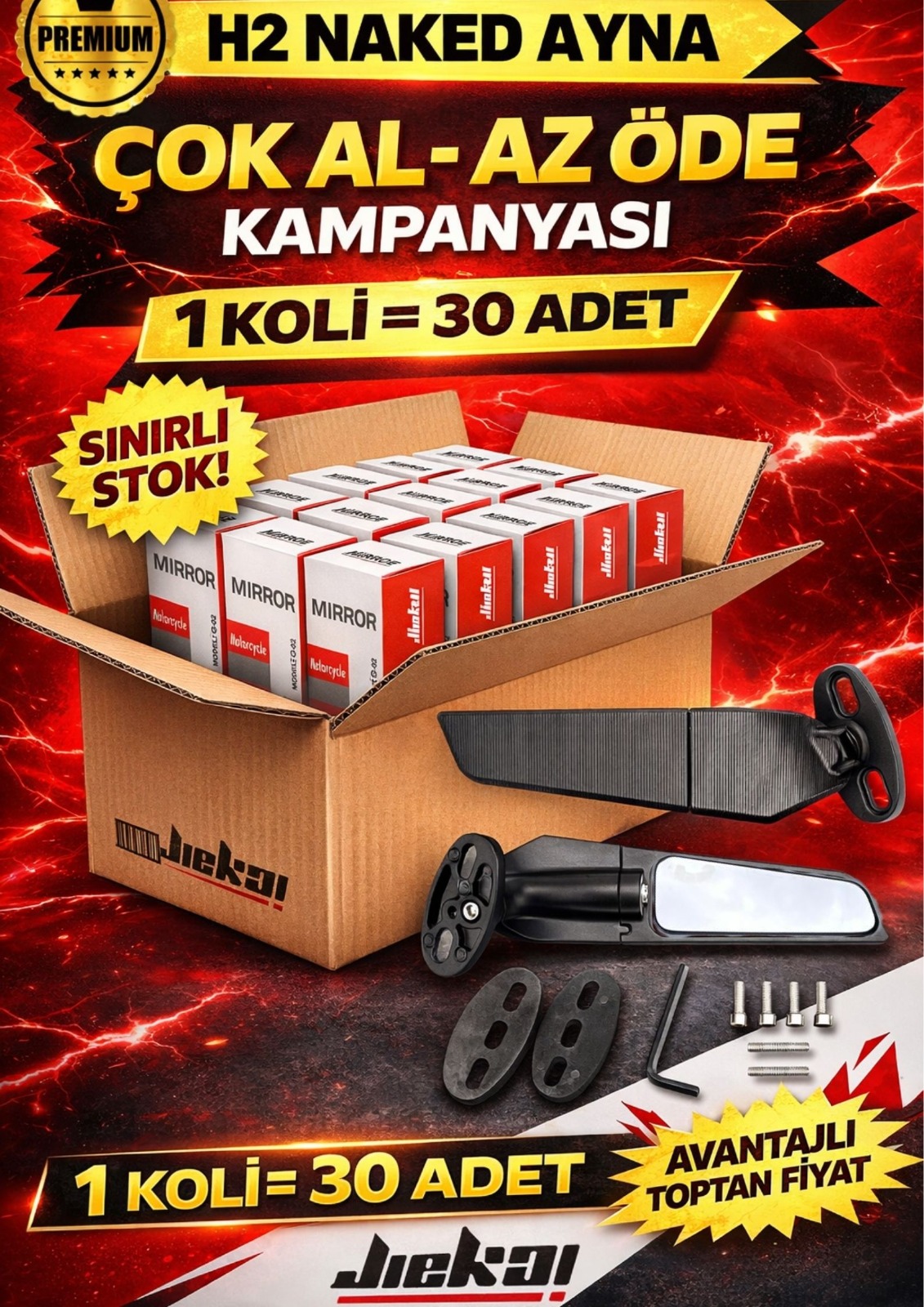 JİEKAİ BAYİLERİNE ÖZEL KAMPANYASI H2 AYNA RACİNG (KOLİ FİYAT)