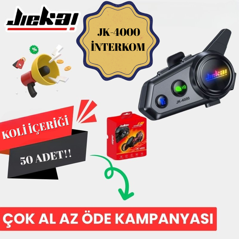 JİEKAİ JK-4000 İNTERKOM *KOLİ İÇERİĞİ 50 ADET*