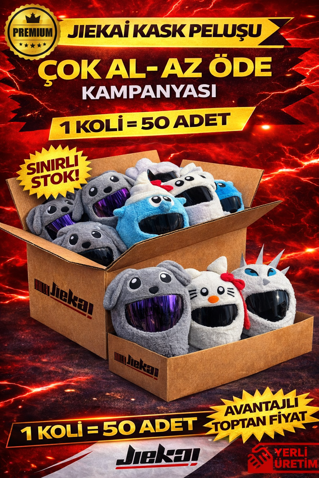 JİEKAİ BAYİLERİNE ÖZEL KAMPANYASI JİEKAİ PELUŞ (KOLİ FİYAT)