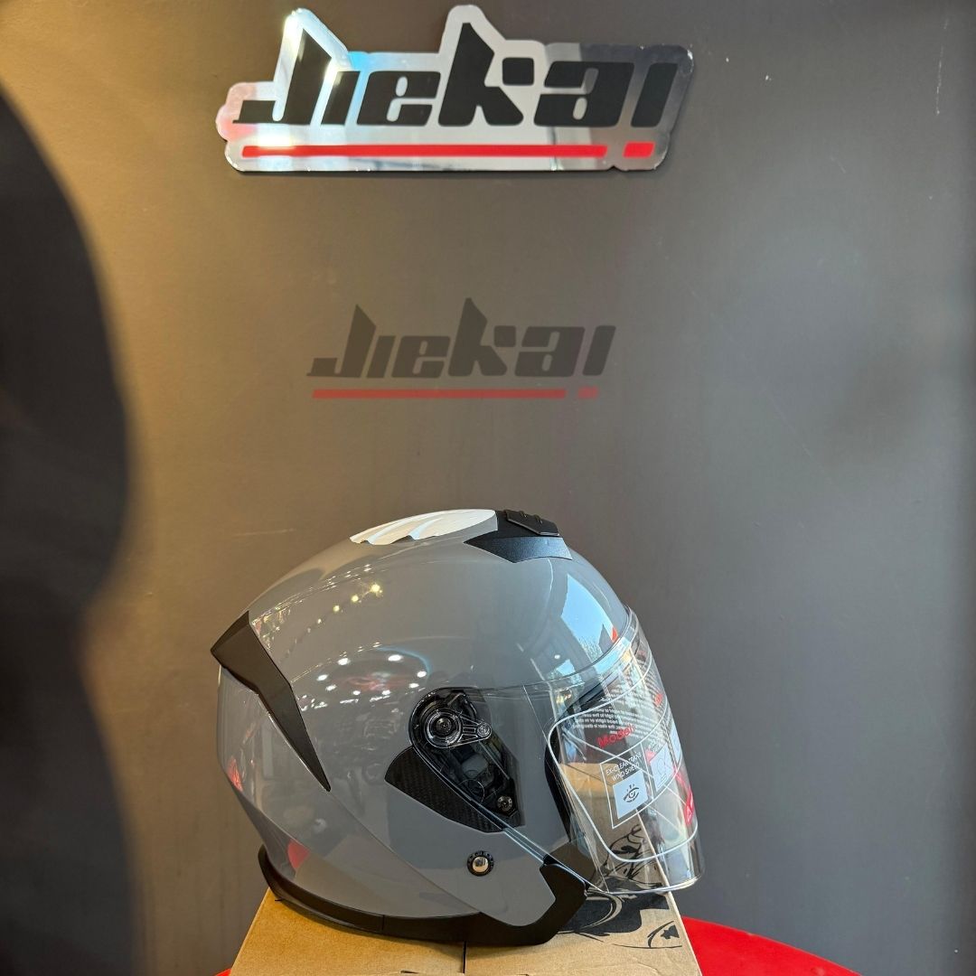 JİEKAİ YARIM KASK CEMENT NARDO GRI  GÜNEŞ VİZÖRLÜ