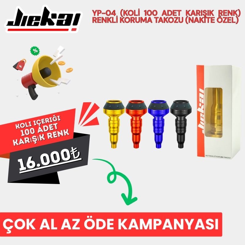 YP-04 (KOLİ 100 ADET KARIŞIK RENK) RENKLİ KORUMA TAKOZU (NAKİTE ÖZEL)