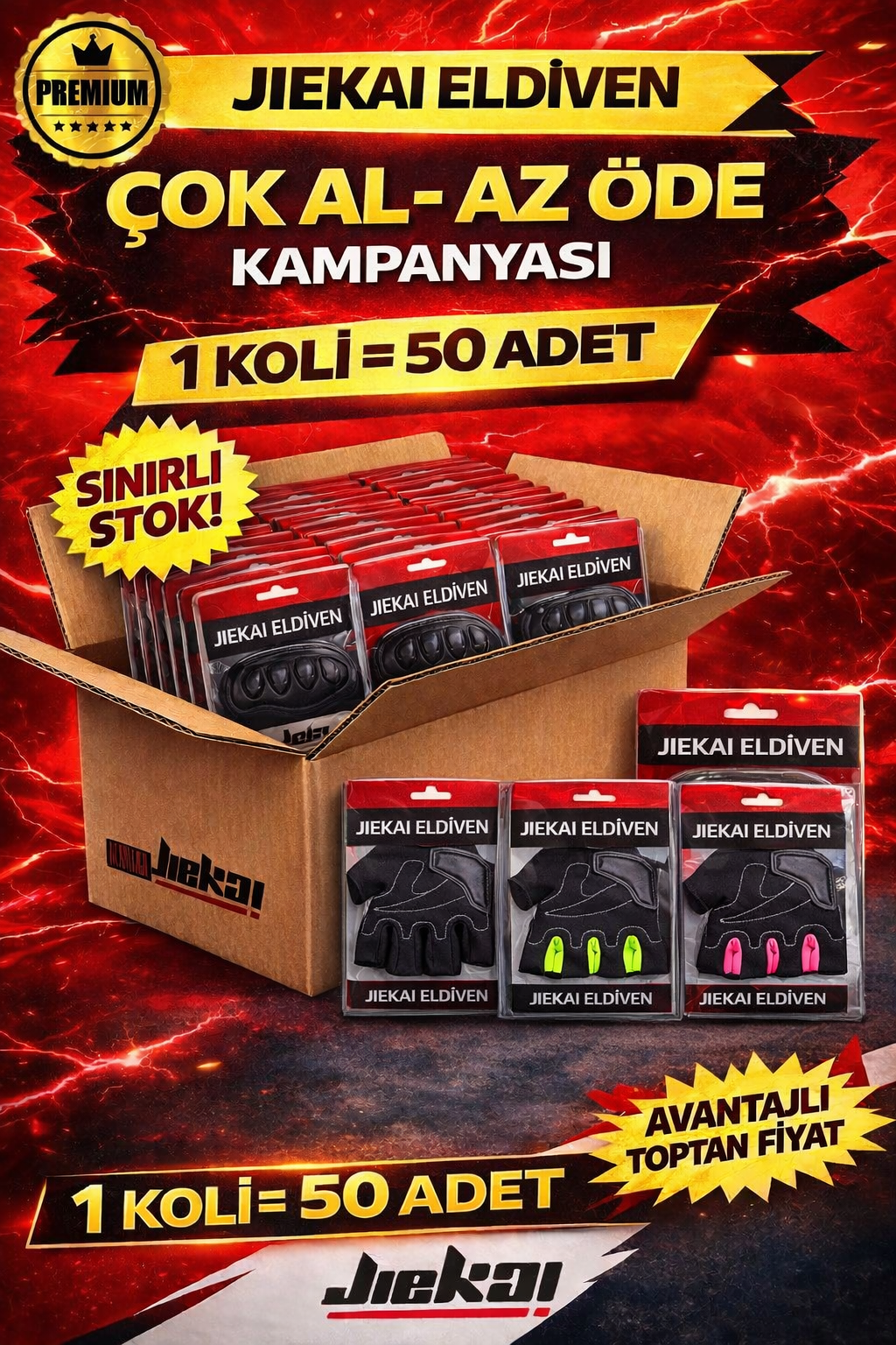 JİEKAİ BAYİLERİNE ÖZEL KAMPANYASI JİEKAİ ELDİVEN (KOLİ FİYAT)