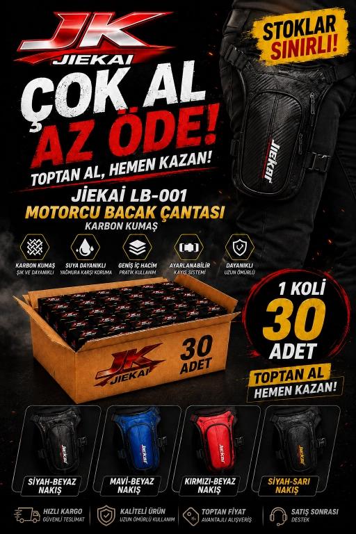 JİEKAİ BAYİLERİNE ÖZEL KAMPANYASI JİEKAİ BACAK ÇANTASI (KOLİ FİYAT)