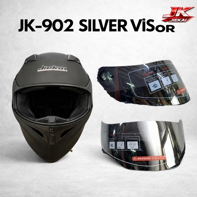 JİEKAİ ÇENE AÇILIR FULLFACE KASK SİLVER-AYNAMSI VİZÖR JK 902 -JK306 UYUMLU