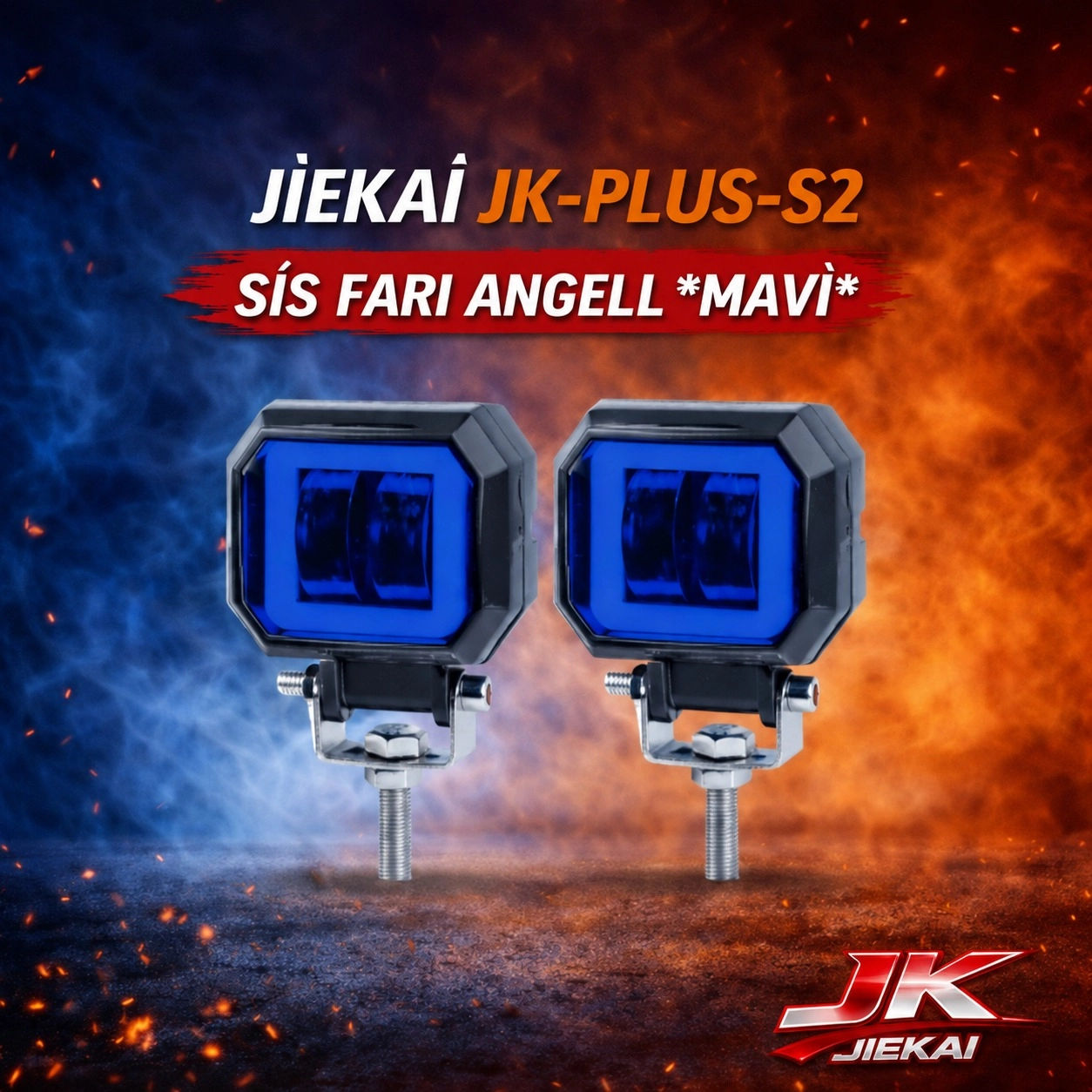 JİEKAİ JK-PLUS-S2 SİS FARI ANGELL *MAVİ* ( ADET FİYATIDIR )