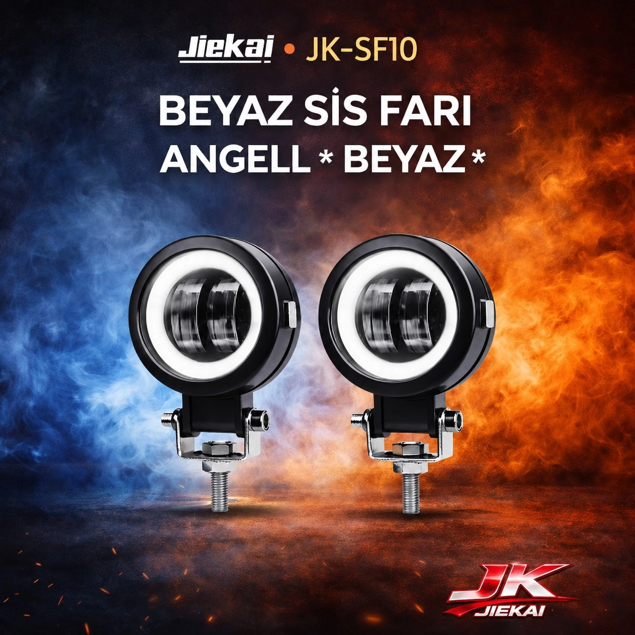 JİEKAİ JK-SF10 BEYAZ SİS FARI ANGELL * BEYAZ * ( ADET FİYATIDIR )