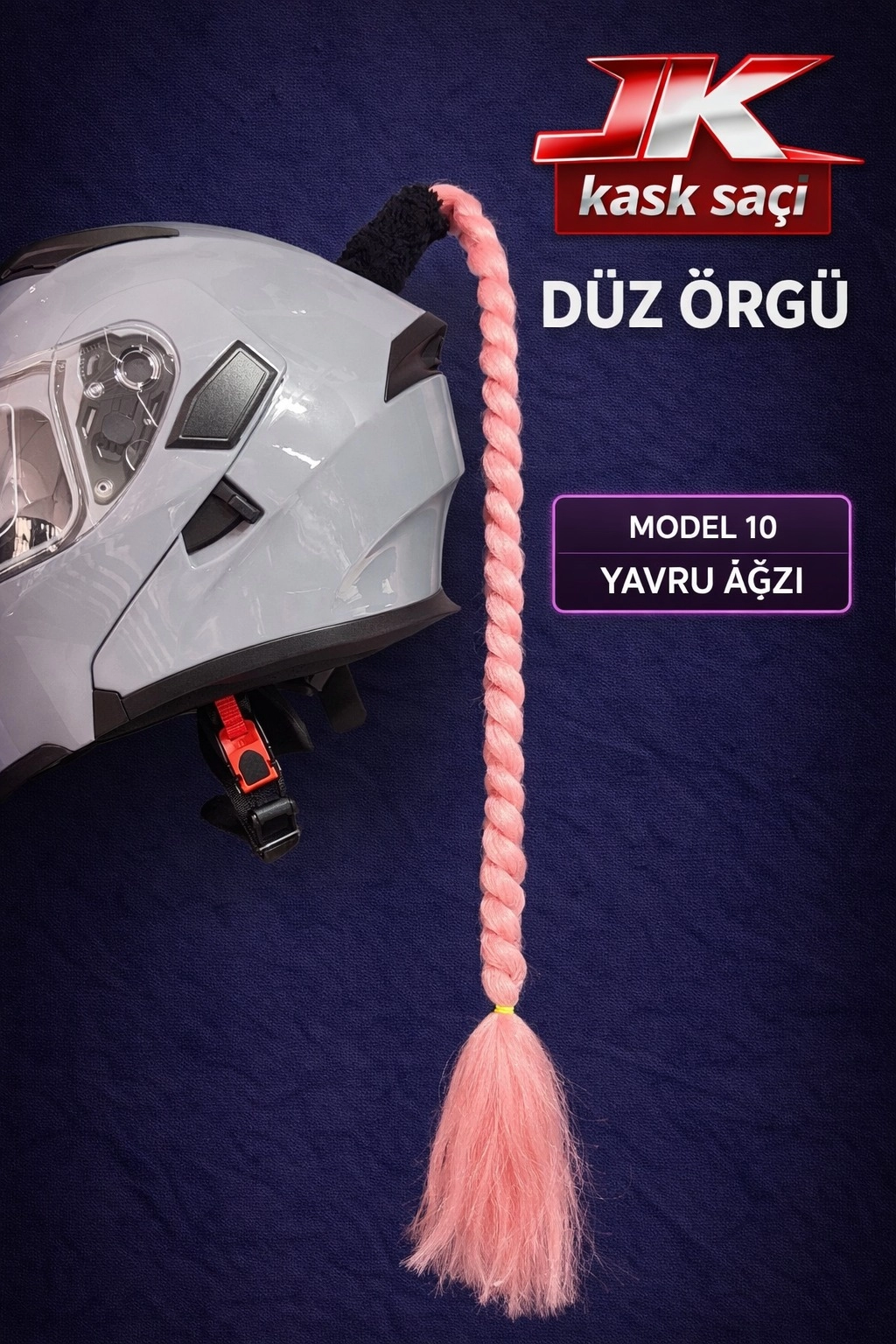 JİEKAİ KASK SAÇI YAVRU AĞZI RENK AFRİKA ÖRGÜ MODEL-10