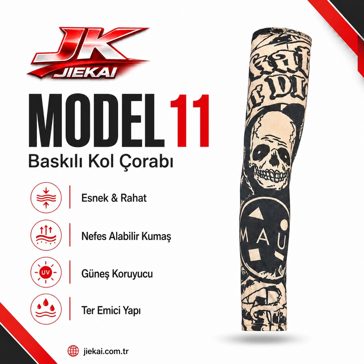 JİEKAİ MOTORCU KOL ÇORABI MODEL - 11