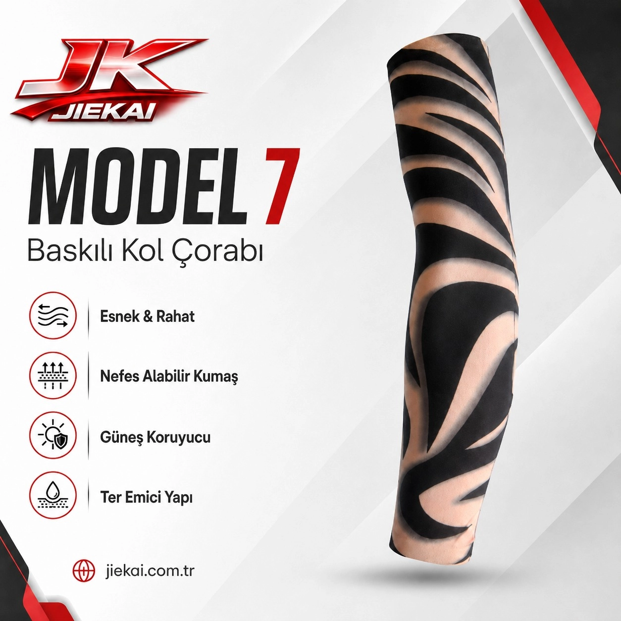 JİEKAİ MOTORCU KOL ÇORABI MODEL - 7