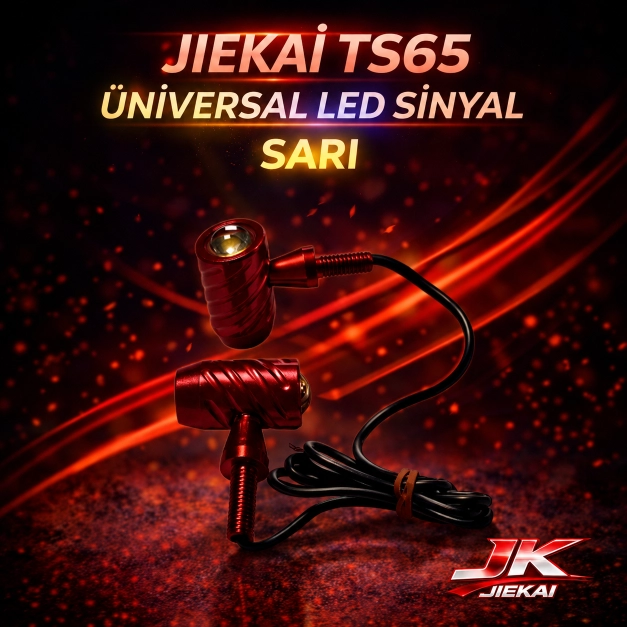 JİEKAİ TS65 ÜNİVERSAL LED SİNYAL MOTOSİKLET *SARI*