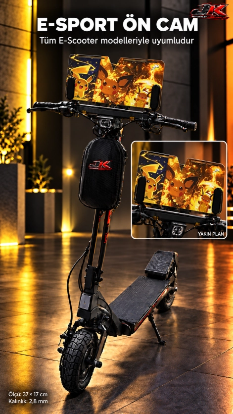 Jiekai Jk E- scooter üniversal grafik desenli Ön Cam ES-010