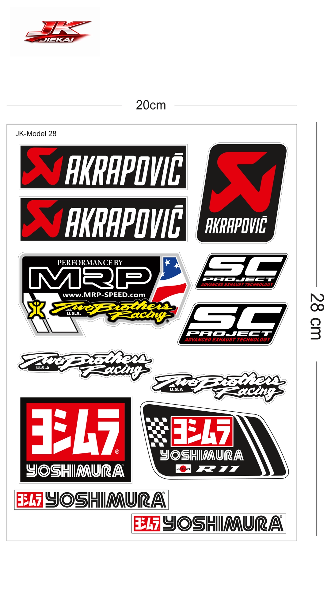 JK JİEKAİ MOTOSİKLET KASK AKSESUARI STİCKER MODEL 28