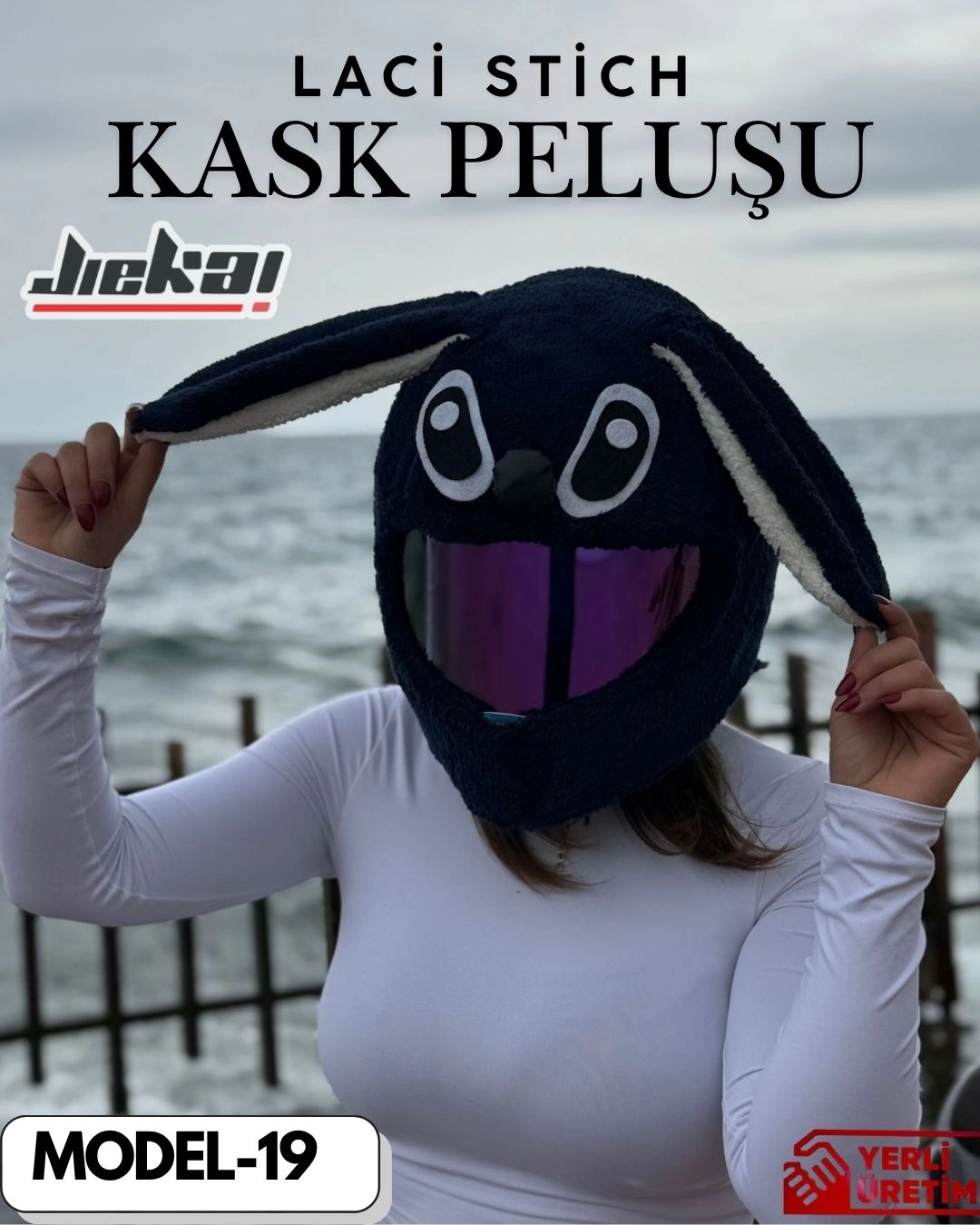 MODEL-19 KASK PELUŞU TEK EBAT LACİ STİCH