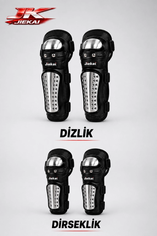 JİEKAİ ( TİTANYUM KORUMA ) MOTORCU DİZLİK VE DİRSEKLİK KORUMA SETİ